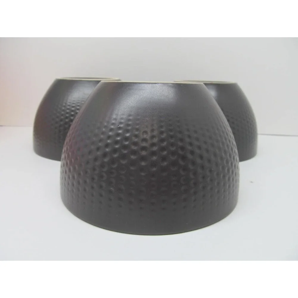 Mikasa Maddox Set Of 3 Textured Gray 5 7/8